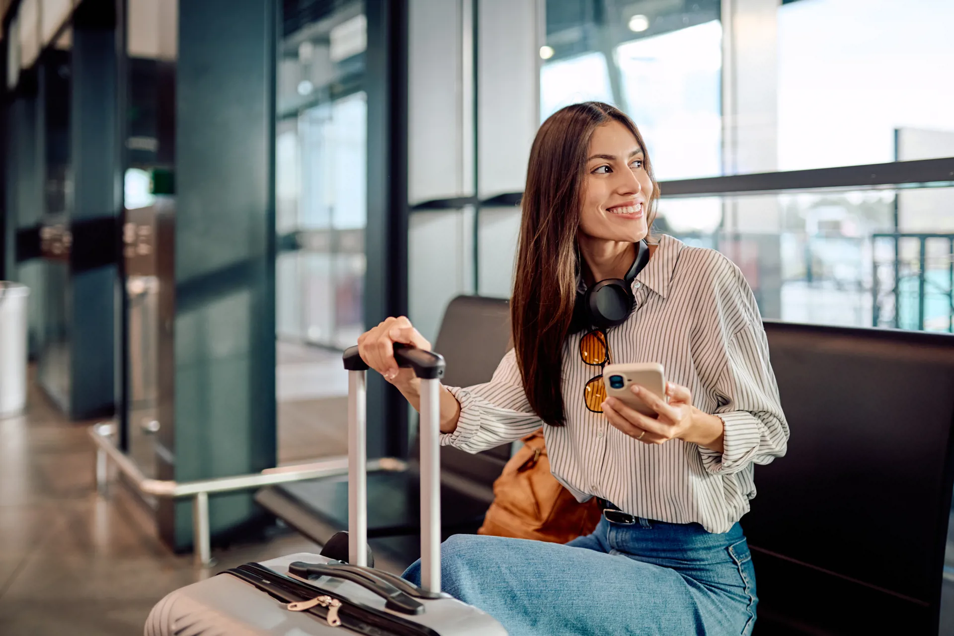 Person traveling with rewards